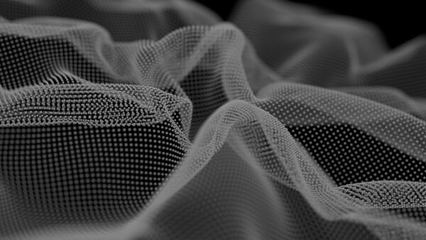 3D point cloud mesh surface visualization representing robotics sensor data